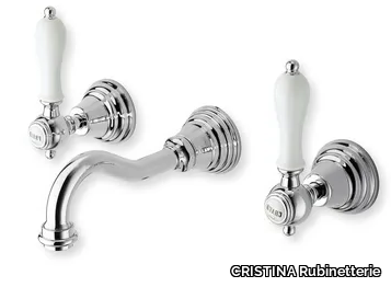 CANOVA ELITE CRICL242 - Wall-mounted washbasin mixer with individual rosettes _ CRISTINA Rubinetterie