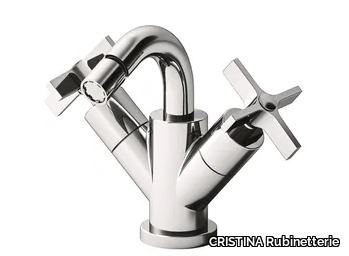 CROSS ROAD CRICR326 - 1 hole bidet mixer with individual rosettes _ CRISTINA Rubinetterie