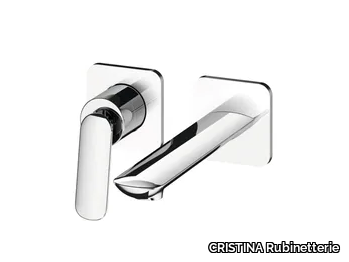 FOIL CRIFL257 - 2 hole wall-mounted single handle washbasin mixer _ CRISTINA Rubinetterie