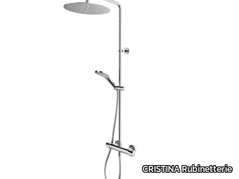 FRACTAL CRIFT448 - Wall-mounted shower panel with hand shower _ CRISTINA Rubinetterie