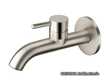 IX CRIIX241 - Wall-mounted single handle stainless steel washbasin mixer _ CRISTINA Rubinetterie