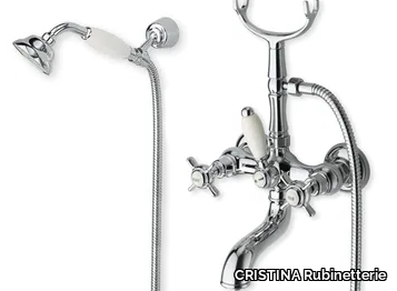 LONDRA CRILD101 - Wall-mounted bathtub mixer with hand shower _ CRISTINA Rubinetterie