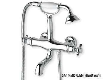 LONDRA CRILD182 - Wall-mounted bathtub mixer with hand shower _ CRISTINA Rubinetterie