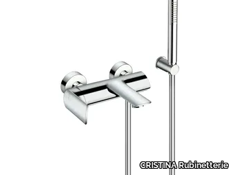 PROFILO CRIPF100 - Wall-mounted single handle bathtub mixer with hand shower _ CRISTINA Rubinetterie