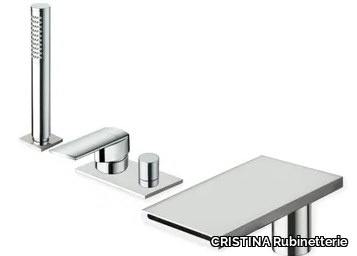 PROFILO CRIPF181 - Single handle bathtub set with hand shower _ CRISTINA Rubinetterie