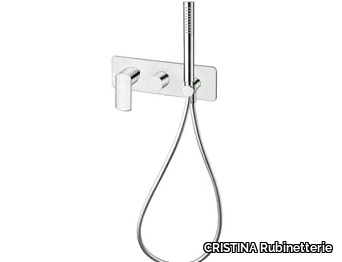 PROFILO CRIPF603 - Single handle bathtub mixer with hand shower _ CRISTINA Rubinetterie