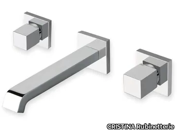 QUADRI CRIQD242 - 3 hole wall-mounted washbasin mixer _ CRISTINA Rubinetterie