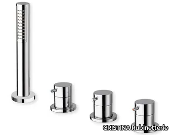 TRICOLORE VERDE CRITV122 - 4 hole bathtub tap with diverter with hand shower _ CRISTINA Rubinetterie