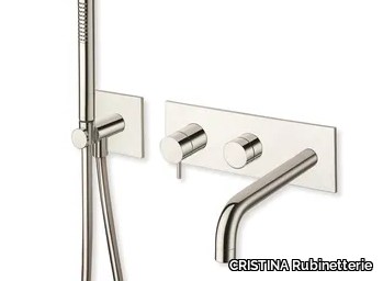 TRICOLORE VERDE CRITV103 - Single handle bathtub set with hand shower _ CRISTINA Rubinetterie