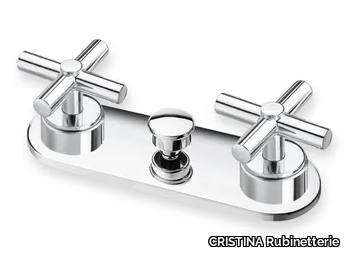 EXCLUSIVE CRIEV131 - Deck mounted bathtub tap with plate _ CRISTINA Rubinetterie