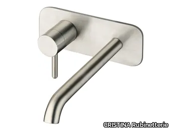 IX CRIIX258 - Wall-mounted washbasin mixer with plate _ CRISTINA Rubinetterie