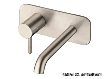 IX CRIIX256 - Wall-mounted washbasin mixer with plate _ CRISTINA Rubinetterie