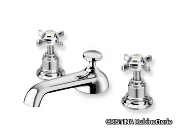 LONDRA CRILD203 - 3 hole washbasin mixer with individual rosettes _ CRISTINA Rubinetterie