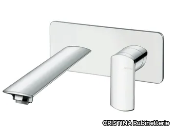 PROFILO CRIPF248 - Wall-mounted single handle washbasin mixer with plate _ CRISTINA Rubinetterie