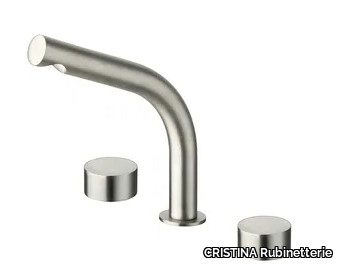 SX CRISX205 - 3 hole stainless steel washbasin mixer _ CRISTINA Rubinetterie