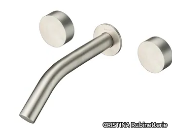 SX CRISX243 - 3 hole wall-mounted washbasin mixer with individual rosettes _ CRISTINA Rubinetterie