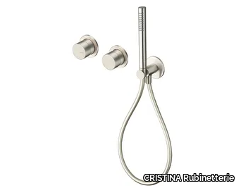 SX CRISX602 - 3 hole stainless steel shower set with hand shower _ CRISTINA Rubinetterie