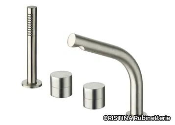 SX CRISX124 - Deck mounted Recessed bathtub tap with hand shower _ CRISTINA Rubinetterie