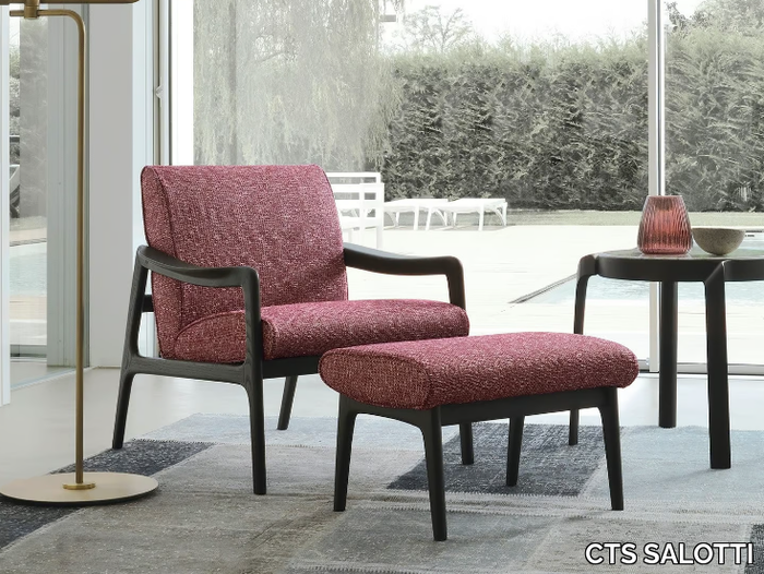 JACK - Fabric armchair with armrests _ CTS SALOTTI