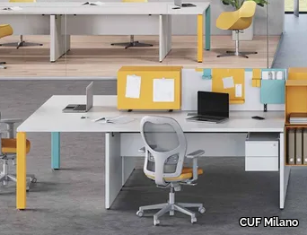 ENNEPI - Sectional multiple office desk with desk screens _ CUF Milano