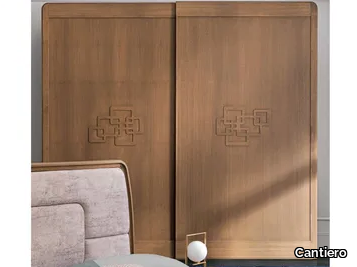 AMARCORD NIGHT - Wooden wardrobe with sliding doors _ Cantiero