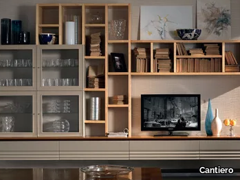 ELETTRA DAY - Sectional solid wood storage wall _ Cantiero