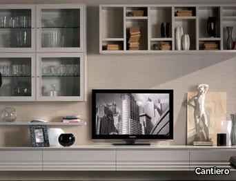 ELETTRA DAY - Sectional solid wood storage wall _ Cantiero