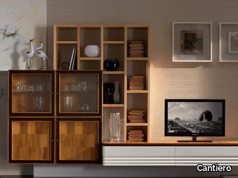 ELETTRA DAY - Sectional solid wood storage wall _ Cantiero