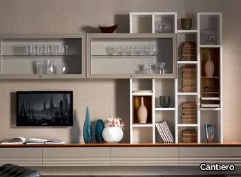 ELETTRA DAY - Sectional solid wood storage wall _ Cantiero