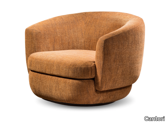 GABRIELLE - Swivel fabric armchair _ Cantori