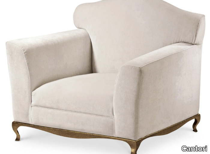 GHIRIGORI - Velvet armchair with armrests _ Cantori