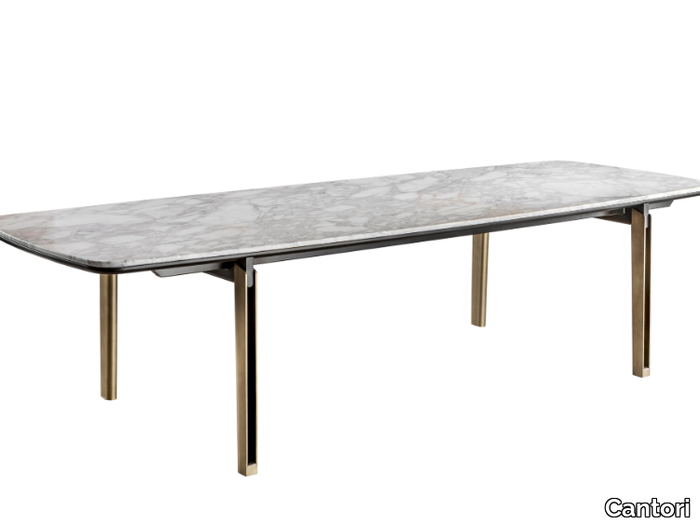 MIRAGE - Rectangular Calacatta marble table _ Cantori