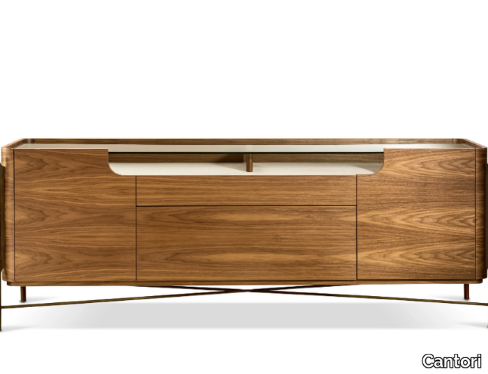 SHANGHAI - Walnut sideboard with doors _ Cantori