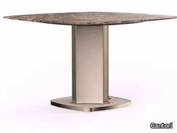 VOYAGE - Square marble table _ Cantori