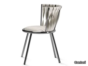 TWIST - Stainless steel chair with integrated cushion _ Cantori