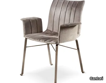 GINEVRA - Eco-leather chair with armrests _ Cantori