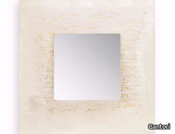 AFRICA GOLDEN CITY - Square wall-mounted framed mirror _ Cantori