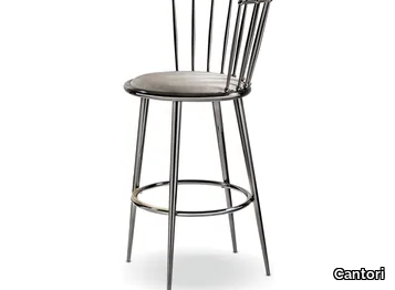 AURORA - Metal stool with integrated cushion _ Cantori