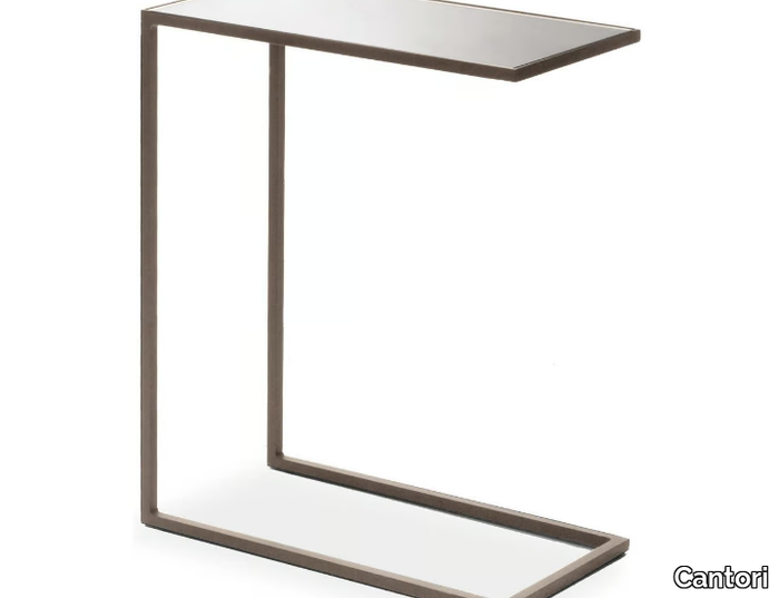 NARCISO - Rectangular mirrored glass coffee table _ Cantori