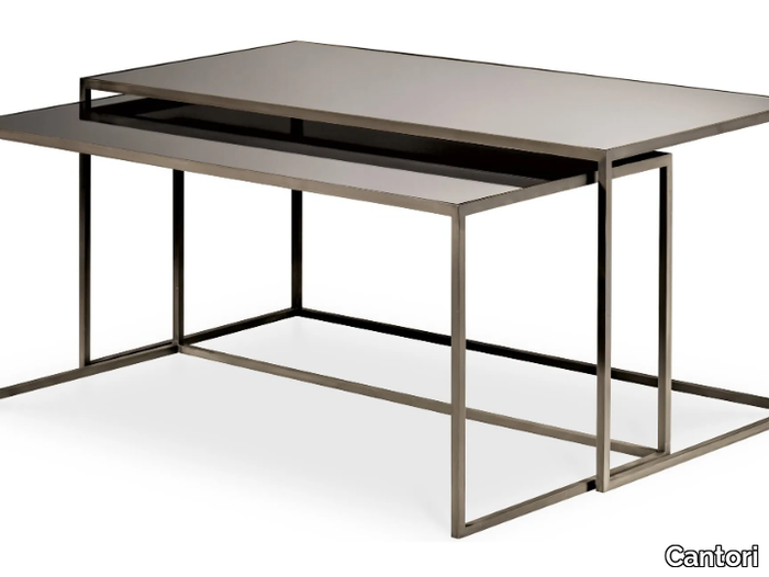 NARCISO - Stackable rectangular iron coffee table _ Cantori