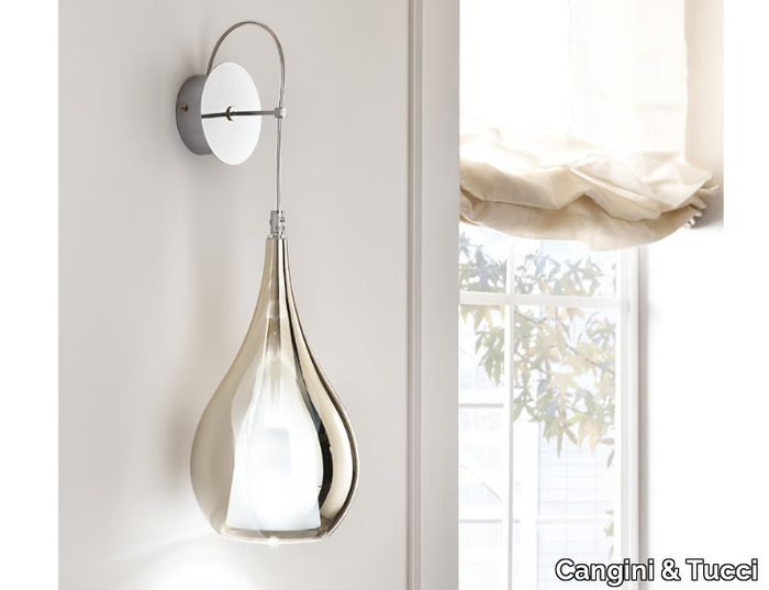 ZOE - Direct light blown glass wall lamp with fixed arm _ Cangini & Tucci