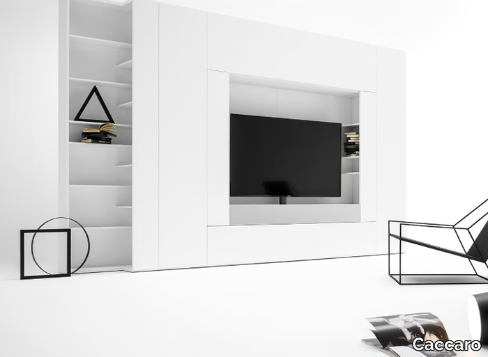 ROOMY - Sectional wardrobe with built-in TV _ Caccaro