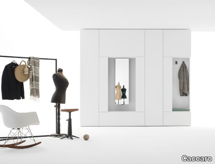 ROOMY - Sectional mirrored wardrobe _ Caccaro