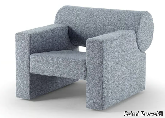 CILINDRO - Acoustic fabric armchair with armrests _ Caimi Brevetti