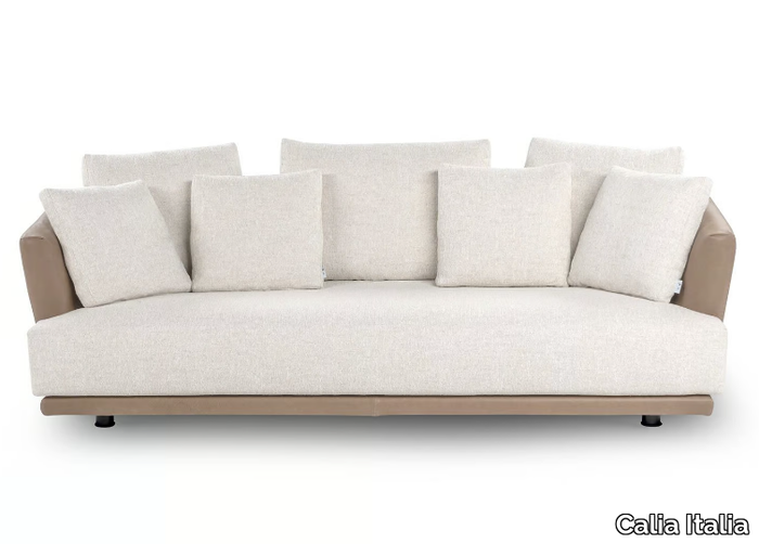 APLOMB - 4 seater fabric and leather sofa _ Calia Italia