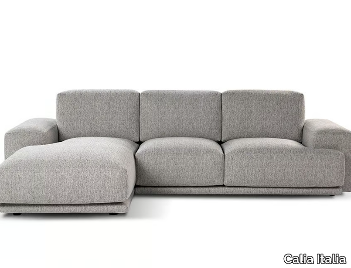 FOSTER - 4 seater fabric sofa with chaise longue _ Calia Italia