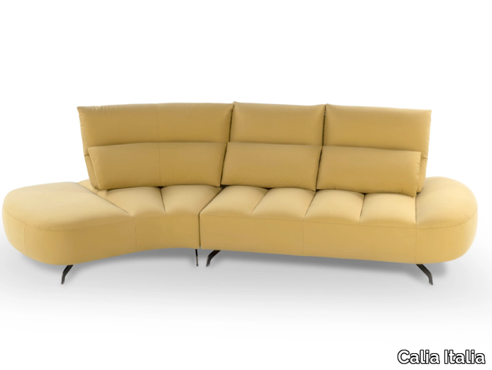 MANGO - Curved fabric sofa with headrest _ Calia Italia