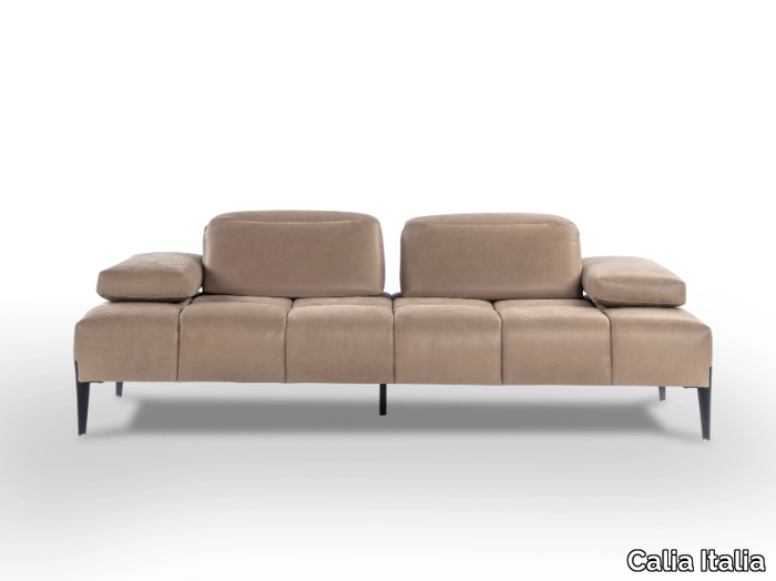 SKYLINE - Leather sofa with headrest _ Calia Italia