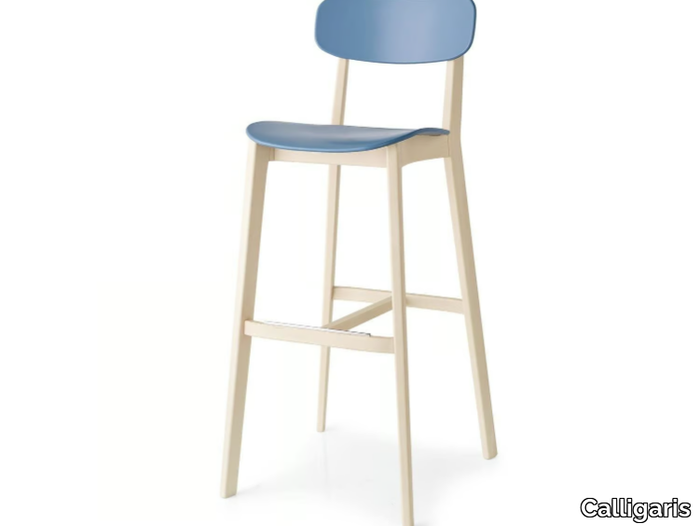 CREAM - Chair with footrest _ Calligaris