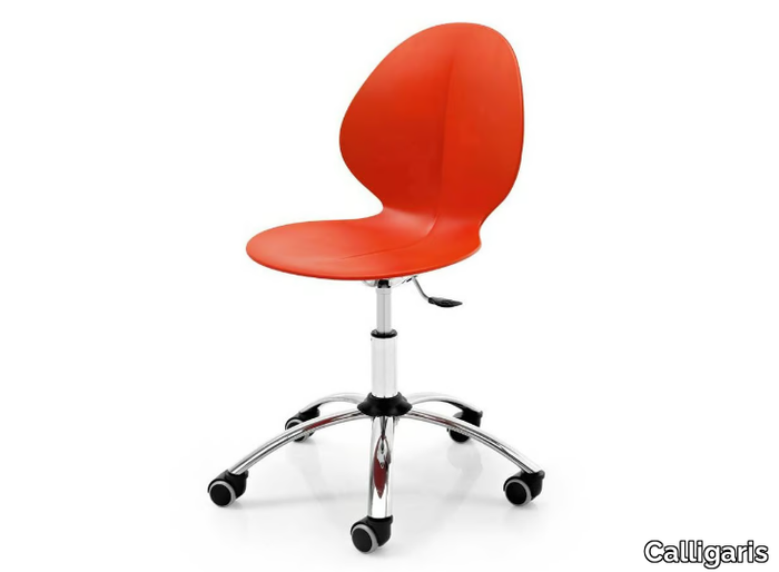 BASIL - Office chair with castors with 5-Spoke base _ Calligaris